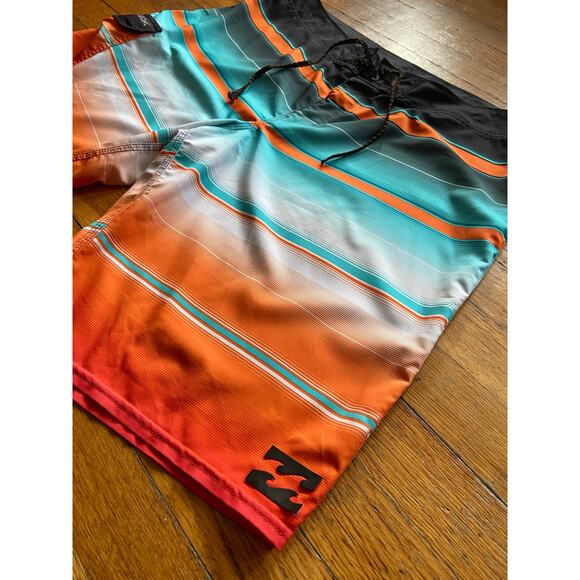 BILLABONG 22" Multicolored Stripe Boardshorts sz 38 - Picture 2 of 12